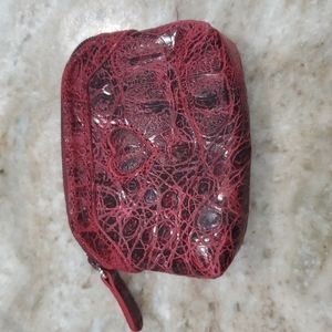 Brighton leather burgandy distressed coin purse